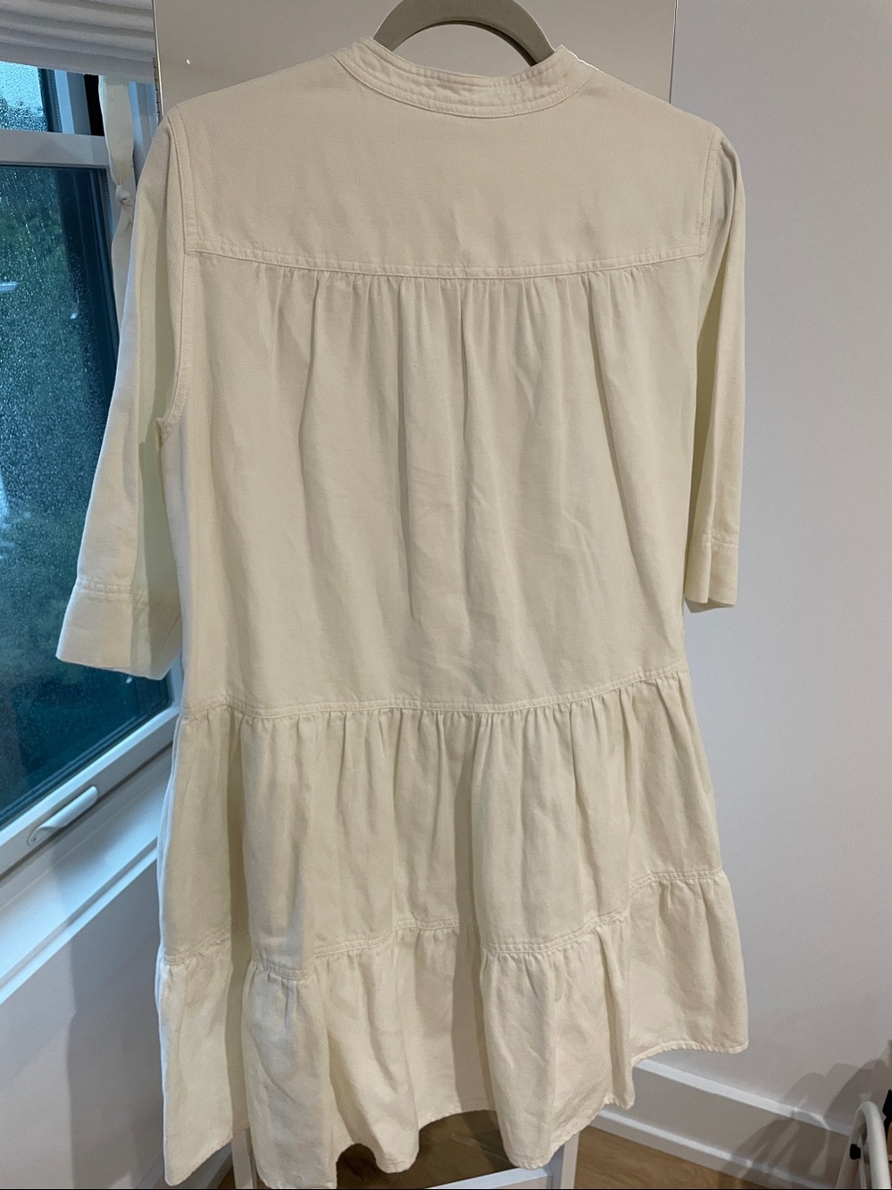 Apiece Apart Cream Maurino Drop Waist Dress - Picture 4 of 7